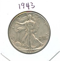 1943 Walking Liberty Silver Half Dollar