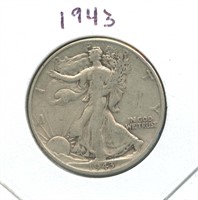 1943 Walking Liberty Silver Half Dollar