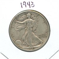 1943 Walking Liberty Silver Half Dollar