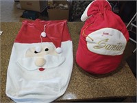 Santa decor bag, Santa felt bag
