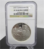 2007 - P Jamestown $1 Silver Commemorative Coin