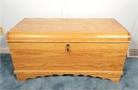 Light Oak Cedar Lined Blanket Box