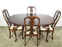 Crawford, Cherry Dining Room Table and (4) Chairs
