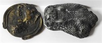 Lot #1266 - Vinegarroon Figural snake head belt