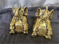 2 Gold Painted 6 Inch Book Ends