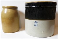 Lot #1315 - Vintage two gallon stoneware pickle