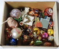 Lot #1327 - Box of vintage hand blown Christmas