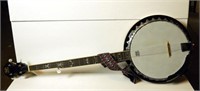Lot #1335 - Hondo five string Banjo with strap