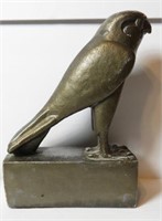 Lot #1338 - Chalkware Falcon in gold glaze 12"