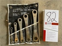 5 Pcs Ratcheting Box End Wrench Set
