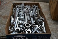 Flat of  various size wrenches