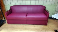 Leather Upholstered Love Seat (74"x34"x30"H)