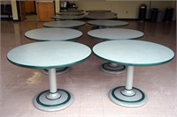 Laminate Top, Metal Base Round Tables