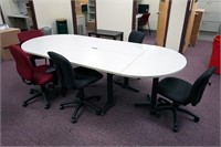 {LOT}Modular Conference Table, 256" w/ (5) Chairs
