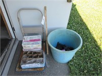 Cart, Bucket & Canning Jars