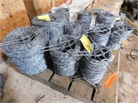 Barb wire, 2 full rolls and 7 partial rolls