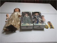 Vintage Doll & (2) Collectible Dolls