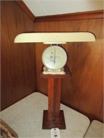 Wood Stand w/ Vintage Baby Scale