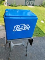CLEAN PEPSI COLA COOLER AND STAND