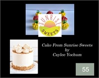 Sunrise Sweets Gift Card for One Cake! $30 Value