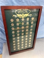 Fifty States Coin Collection on Display Case