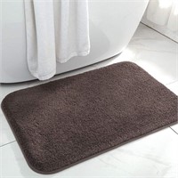 DEXI Bathroom Rug Mat, 20" x 32", Brown