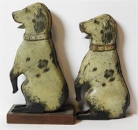 Lot #1356 - (2) 9” mechanical tin wind up dogs