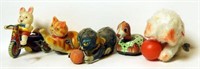 Lot #1358 - (5) vintage wind-up toys (3) cats