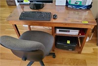 PINE COMPUTER DESK AND CHAIR