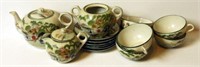 Lot #1390 - Japanese 13pc hand painted tea set
