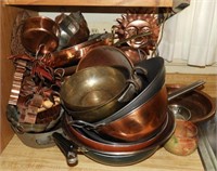 Lot #1424 - Large lot of copperware: sifters,