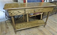 Oak Hall Table With Drawer