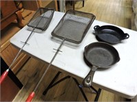 Cast Iron Pans & Firepit Baskets