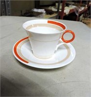 Art Deco Style Shelly Cup & Saucer