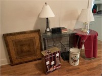 card tables, candle holder set, lamp tables,