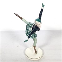 Art Deco Katzhutte Porcelain  "Skater" Figurine