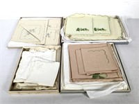 (4) Sets of Assorted Boxed Vintage Linens