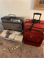 Suitcases and Bathroom Seat