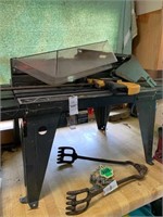 router bench with contents