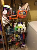 Wire rack w/ cleaning products