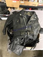 ASSORTED LEATHER VESTS, JACKETS