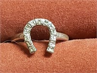 sterling orse shoe ring