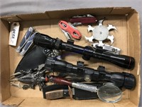 ASSORTED KNIVES, SCOPES