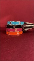 Colored metal bracelets