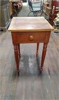 Primitive Cherry 1 Drawer Stand Table