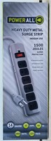 NEW Power All® Indoor Metal Surge Strip - 6 Outlet