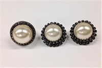 3pc Set .925 Sterling Silver Earrings & Ring