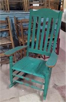 EARLY PORCH ROCKER IN OLD GREEN PAINT