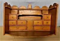 VERY UNUSUAL PAINT DECORATED WALL DESK  IN PINE