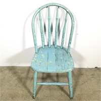 Vintage Blue Painted Child's Chair
